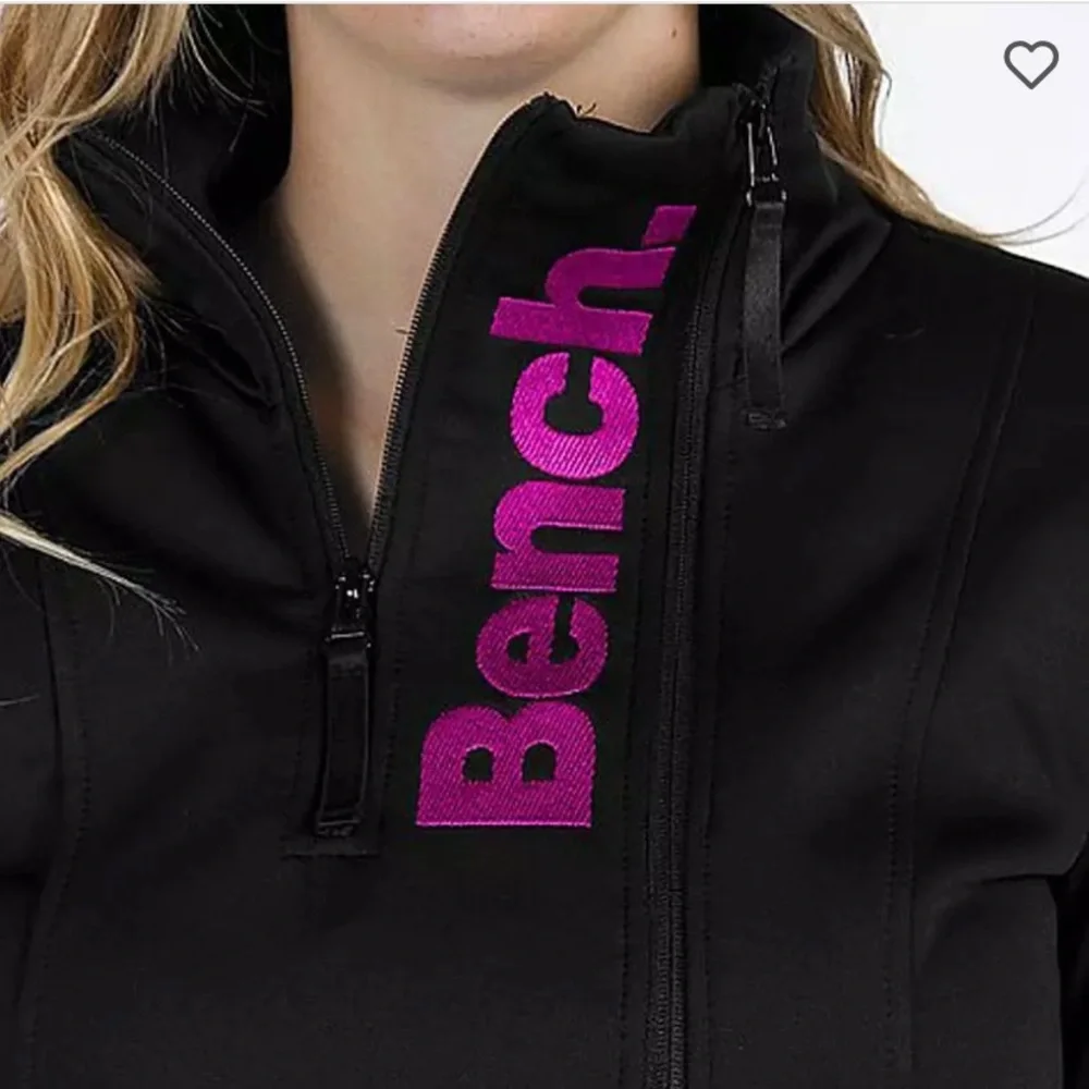 NWOT Bench Black Jacket with Pink Logo Women’s 6 Small - Picture 2 of 8